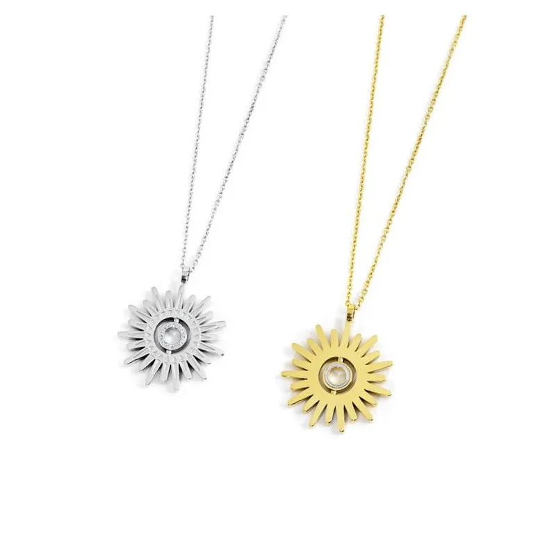 Collana sole pendente 30mm