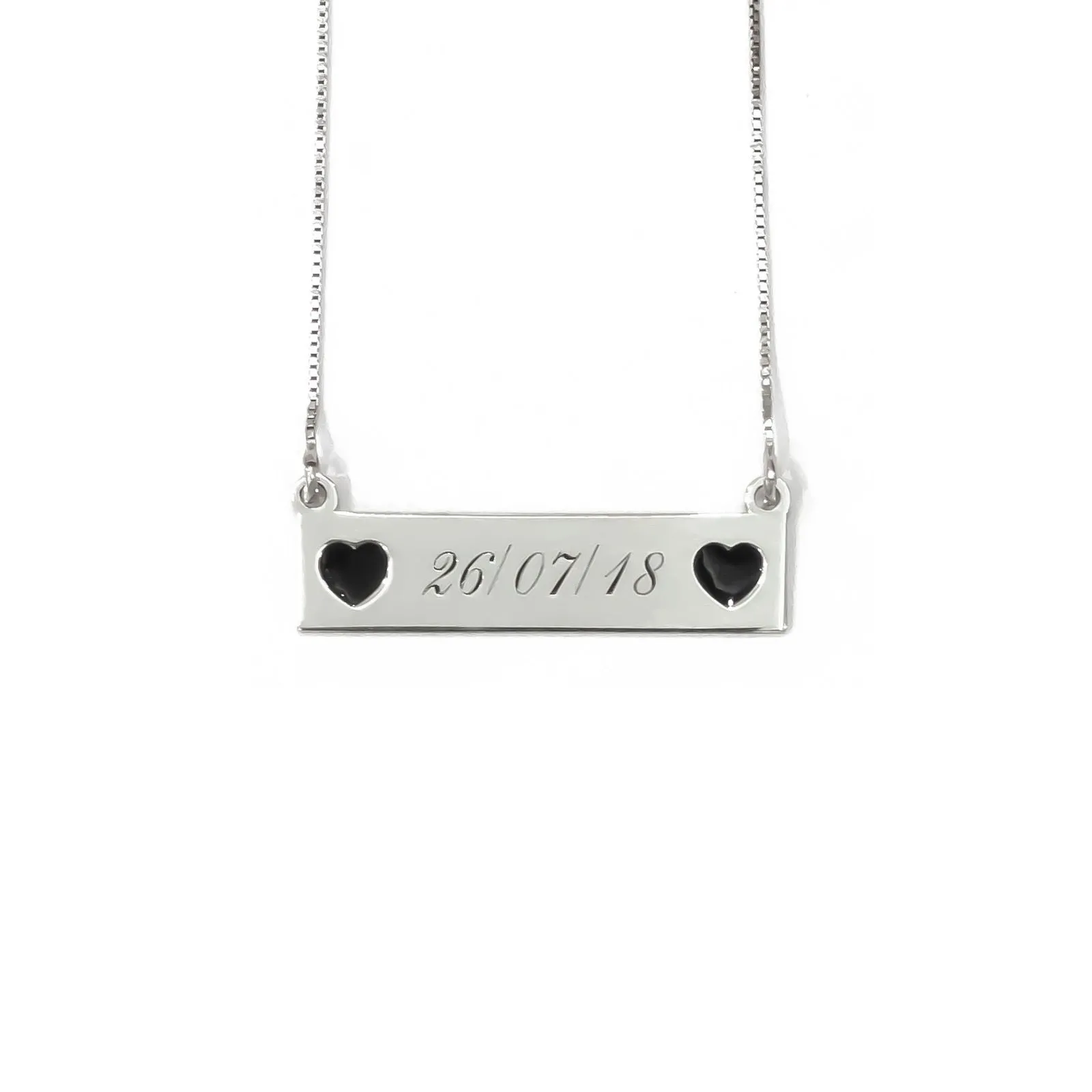 Collana Targhetta e Cuori