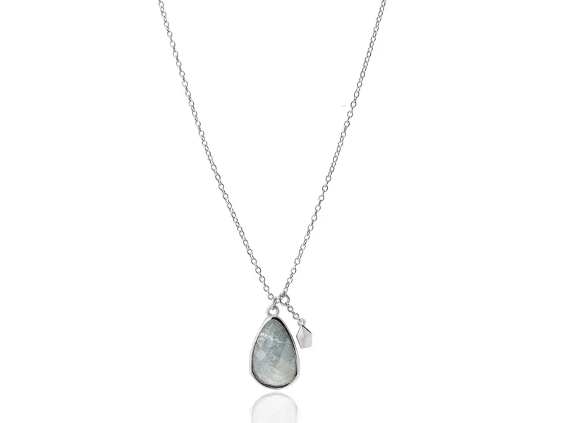 Collar LABRADORITE STONE plata