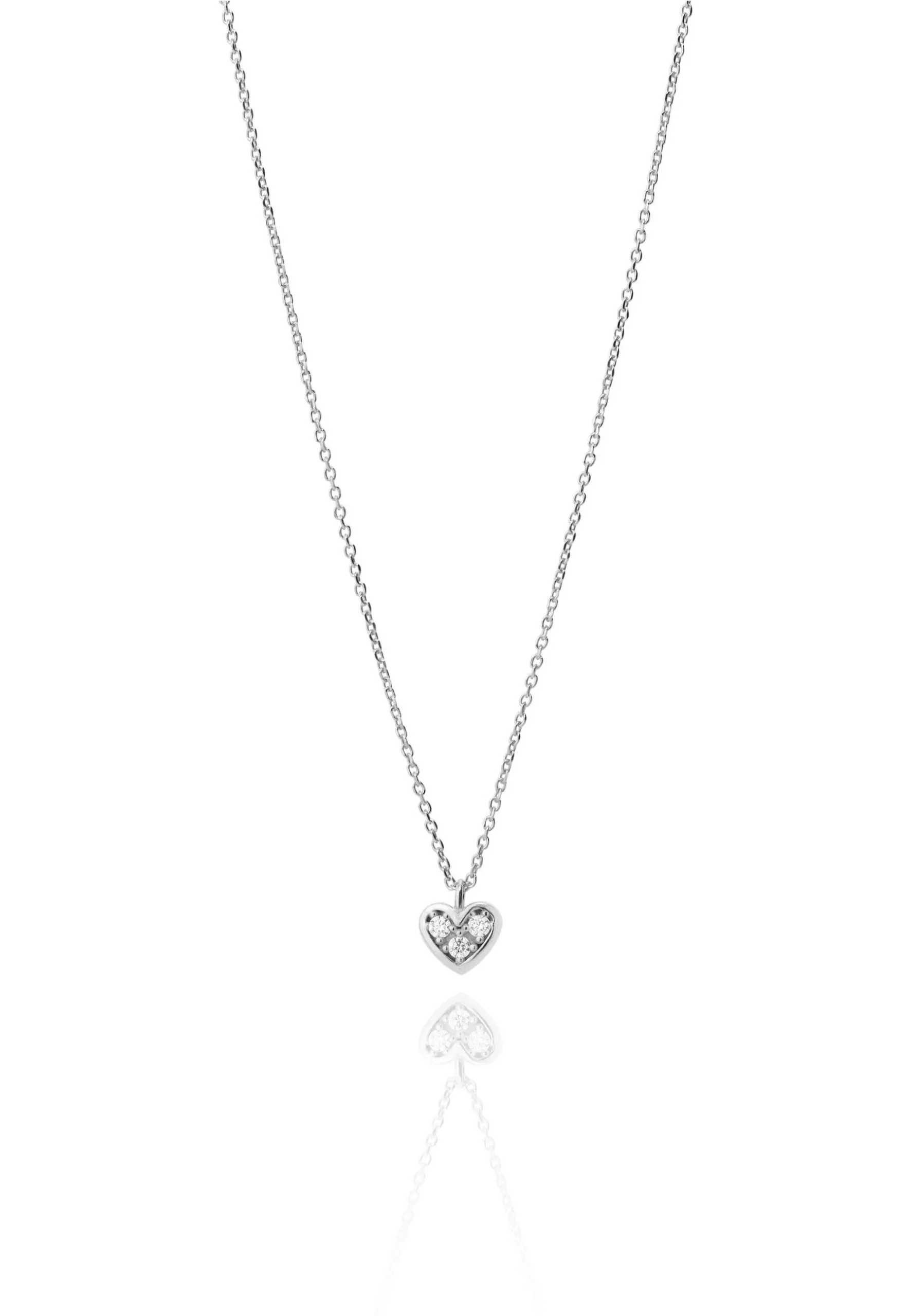 Collar CORAZON 3 circonitas plata de ley