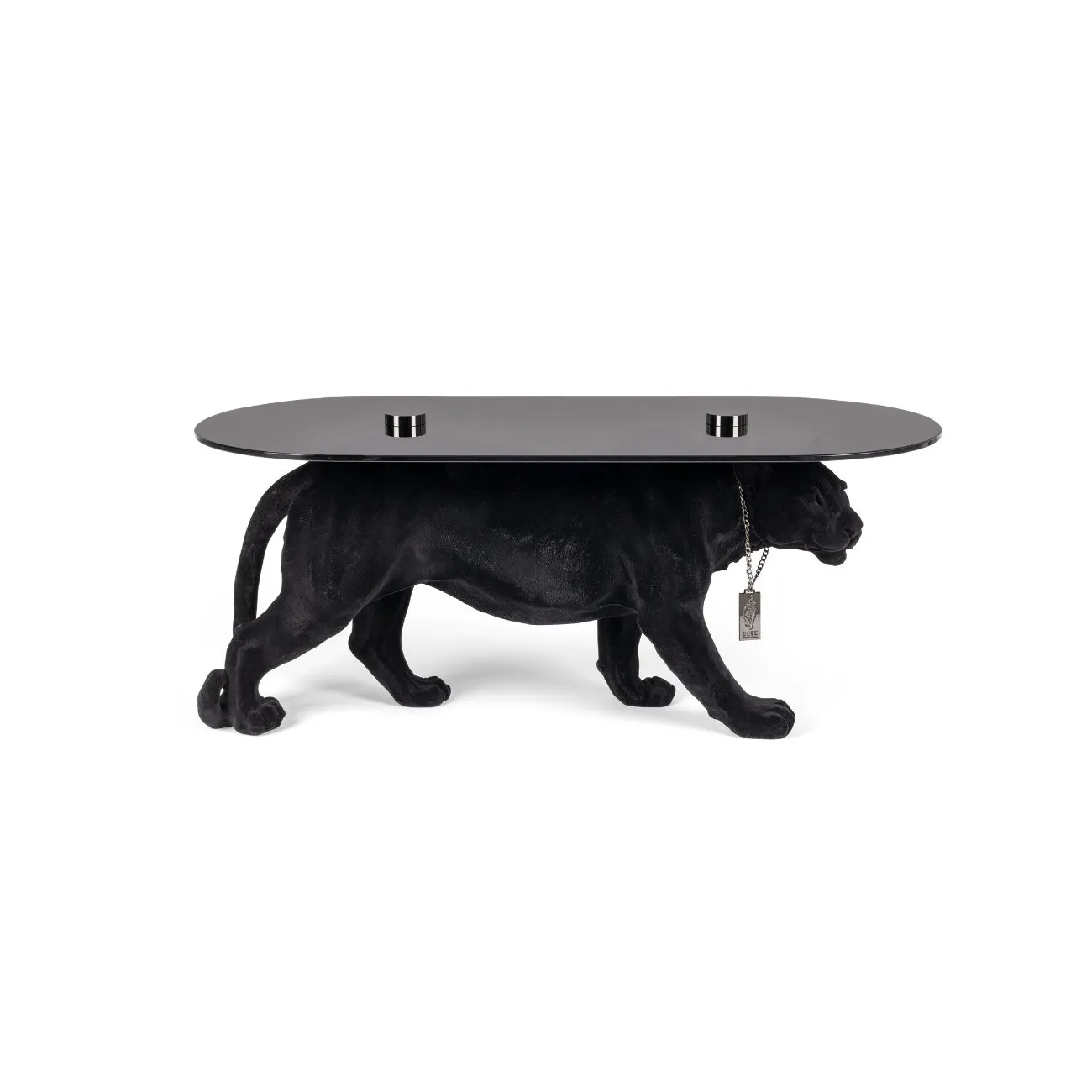 DOPE AS HELL - Schwarzer Couchtisch aus Glas L90