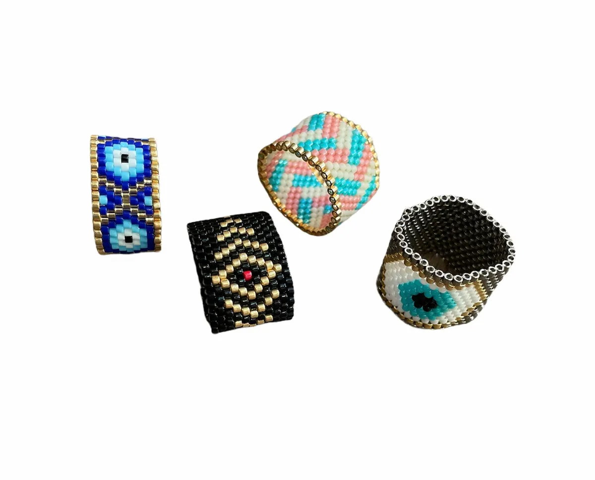 Anello perline miuky vari colori