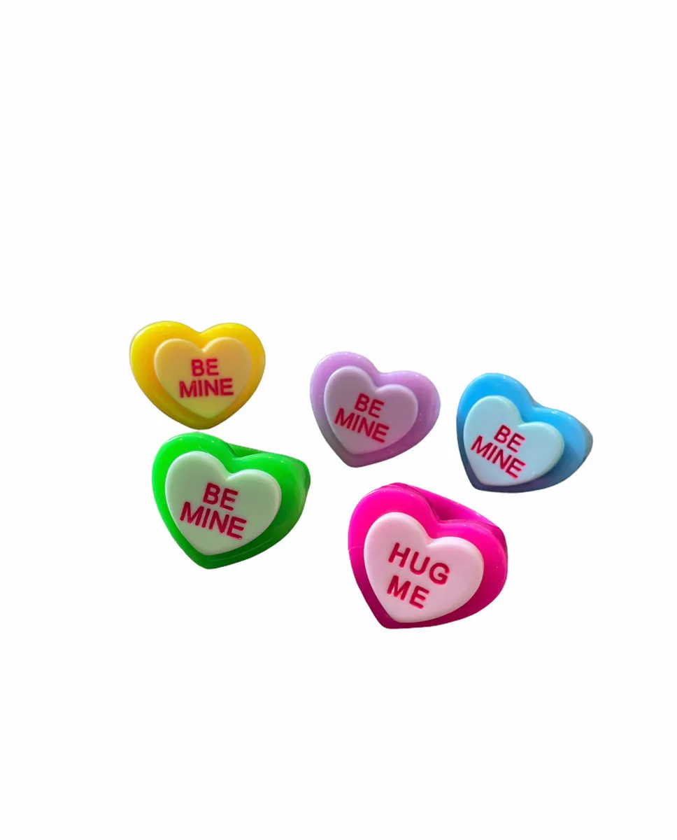 Anello resina cuore hug me e be mine l’anello sceglie dove andare