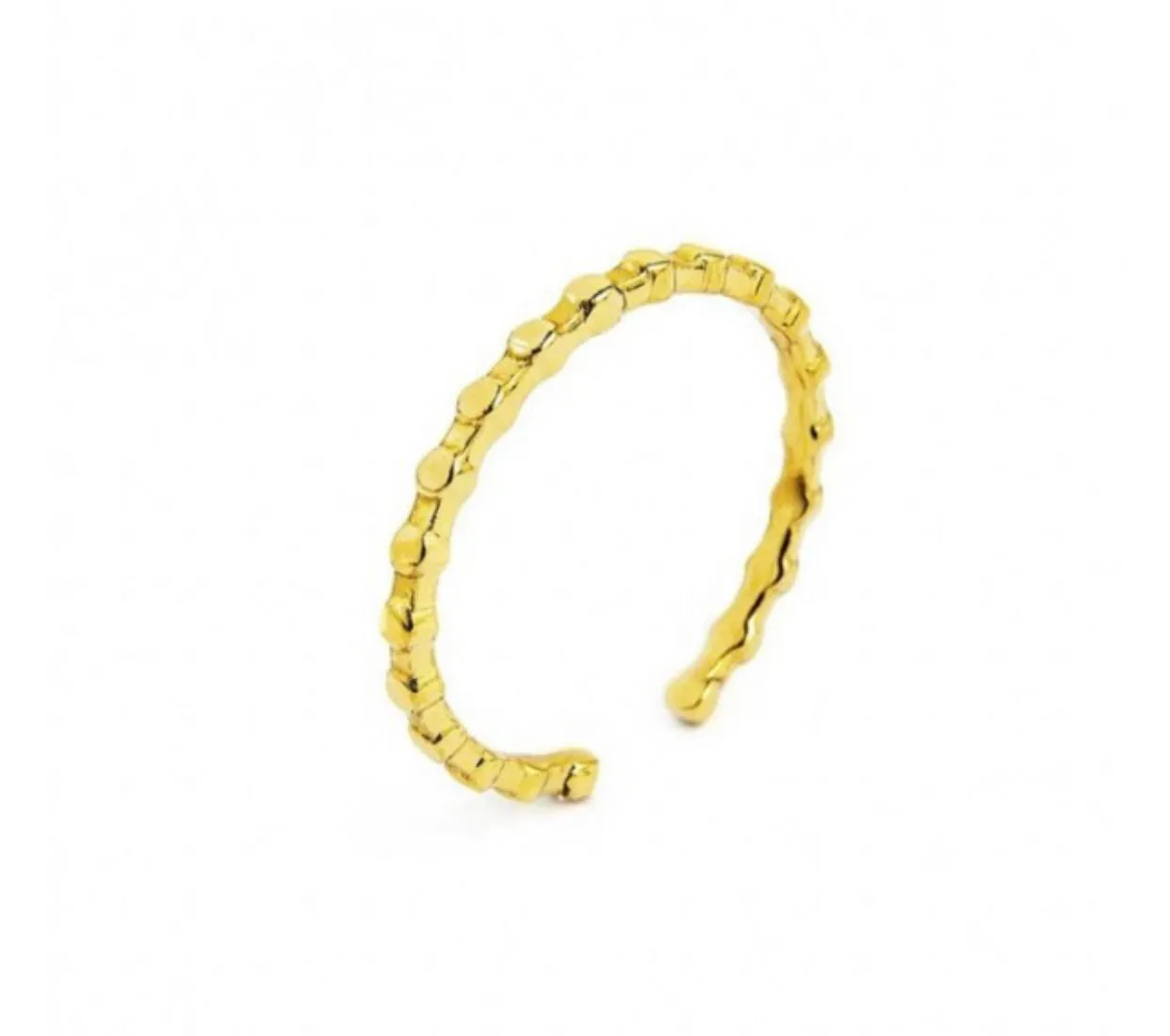 ANELLO DONNA MARLÙ FALANGE TRAMA PUNTINATA PVD ORO