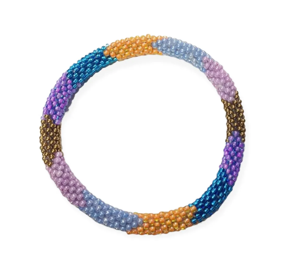 Rollon bracciale perline Nepal multicolor