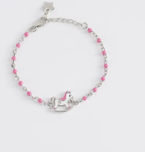 Bracciale bambina Mabina Junior con cavallo a dondolo