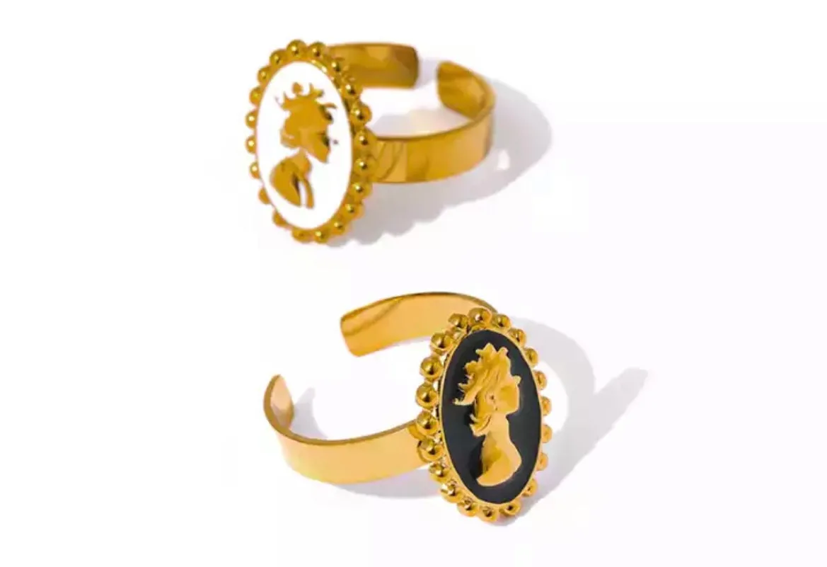 Anello regolabile cameo
