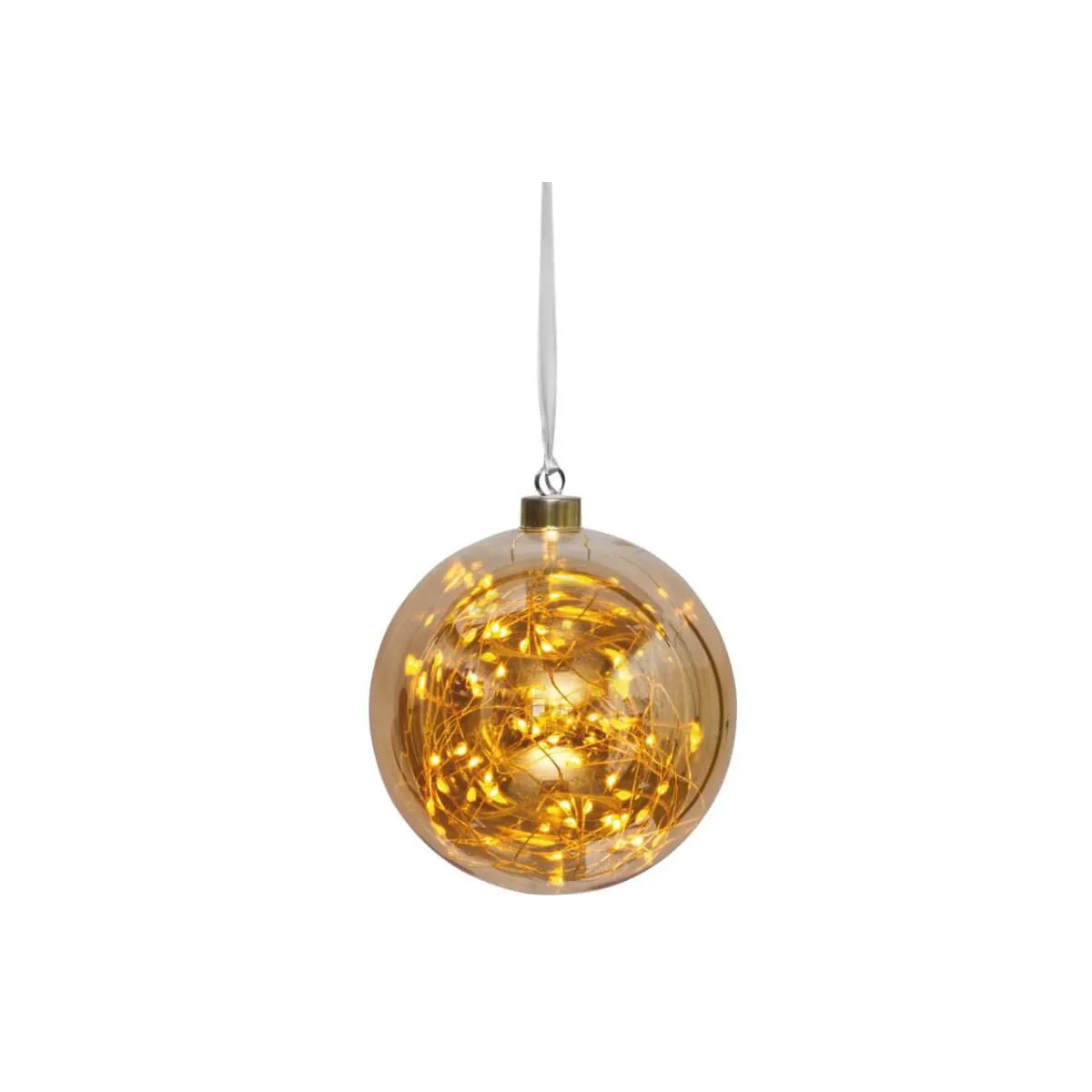 LED-Glaskugel Weihnachtskugel GLOW 40 warmweiße LEDs 15cm