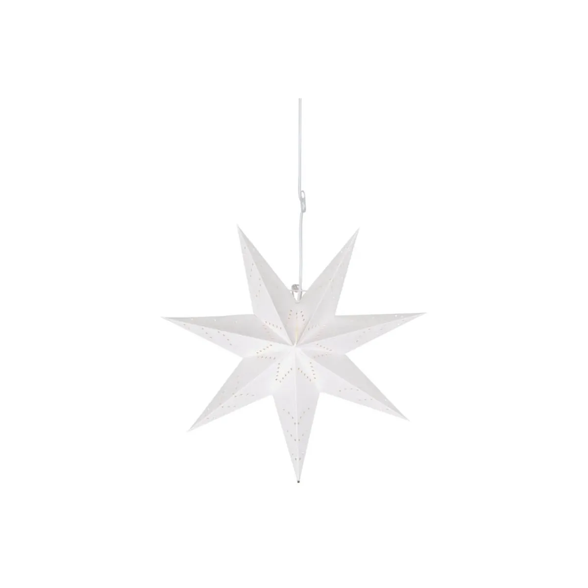 Leuchtstern Weihnachts Hängestern weiß ausgestanztes Papier