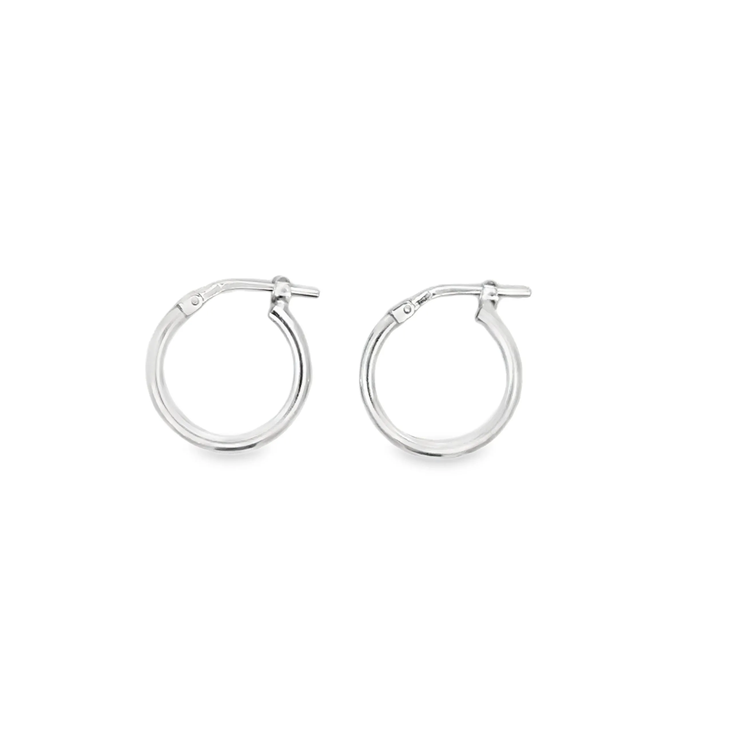 Creola in argento rodiato, diametro 16 mm, spessore 2 mm