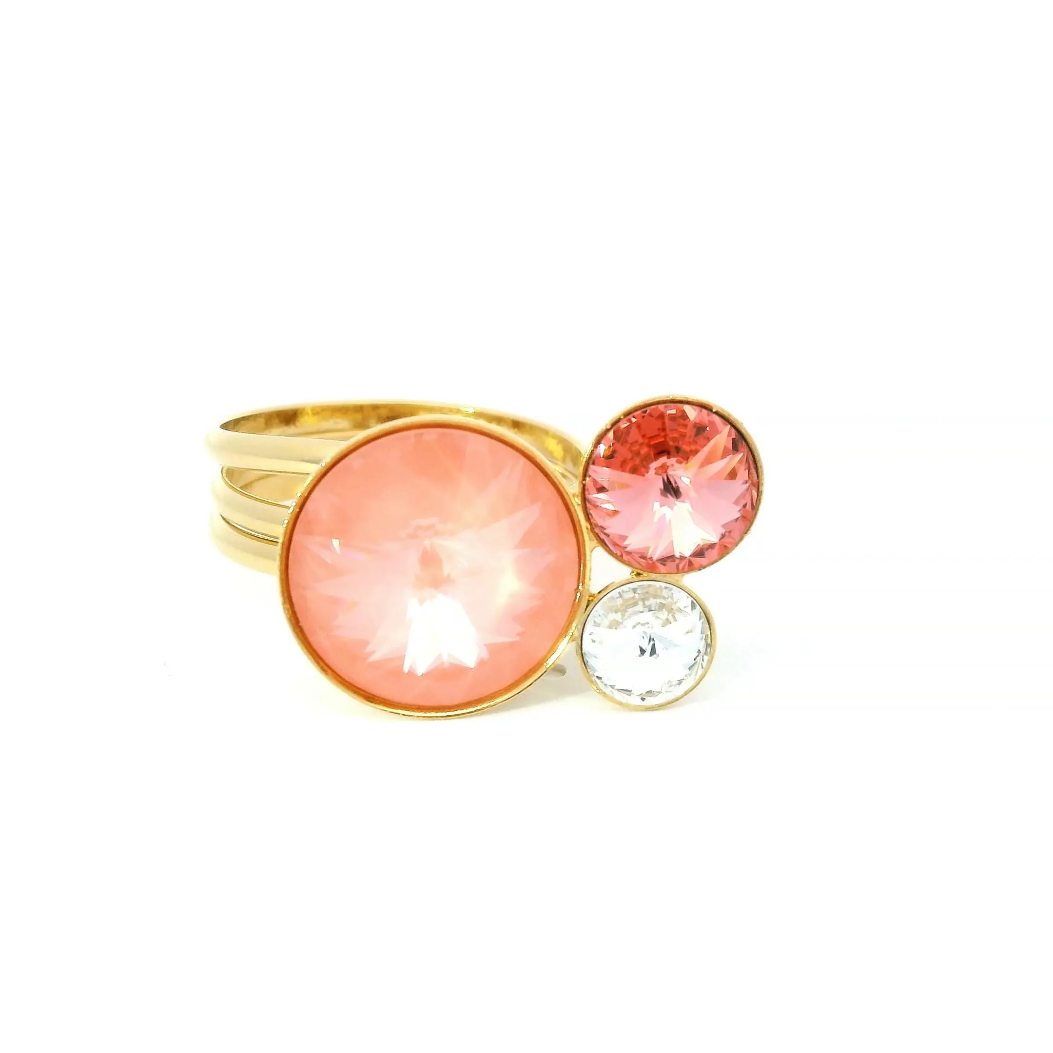 Anello Giunco ​​Rosa Pesca
