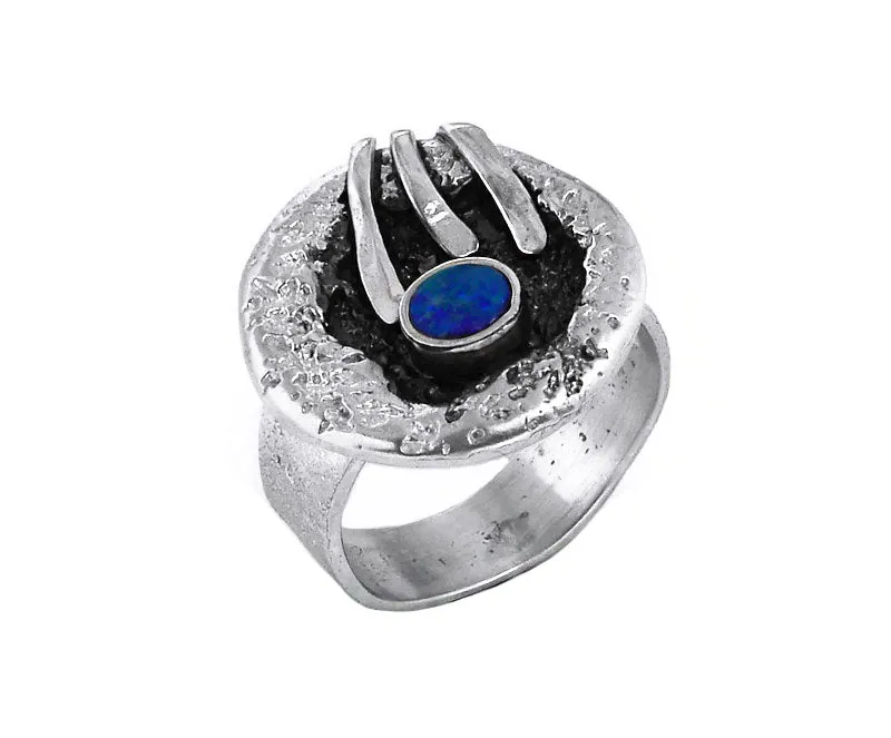 Anello in argento con opale, misura. 58