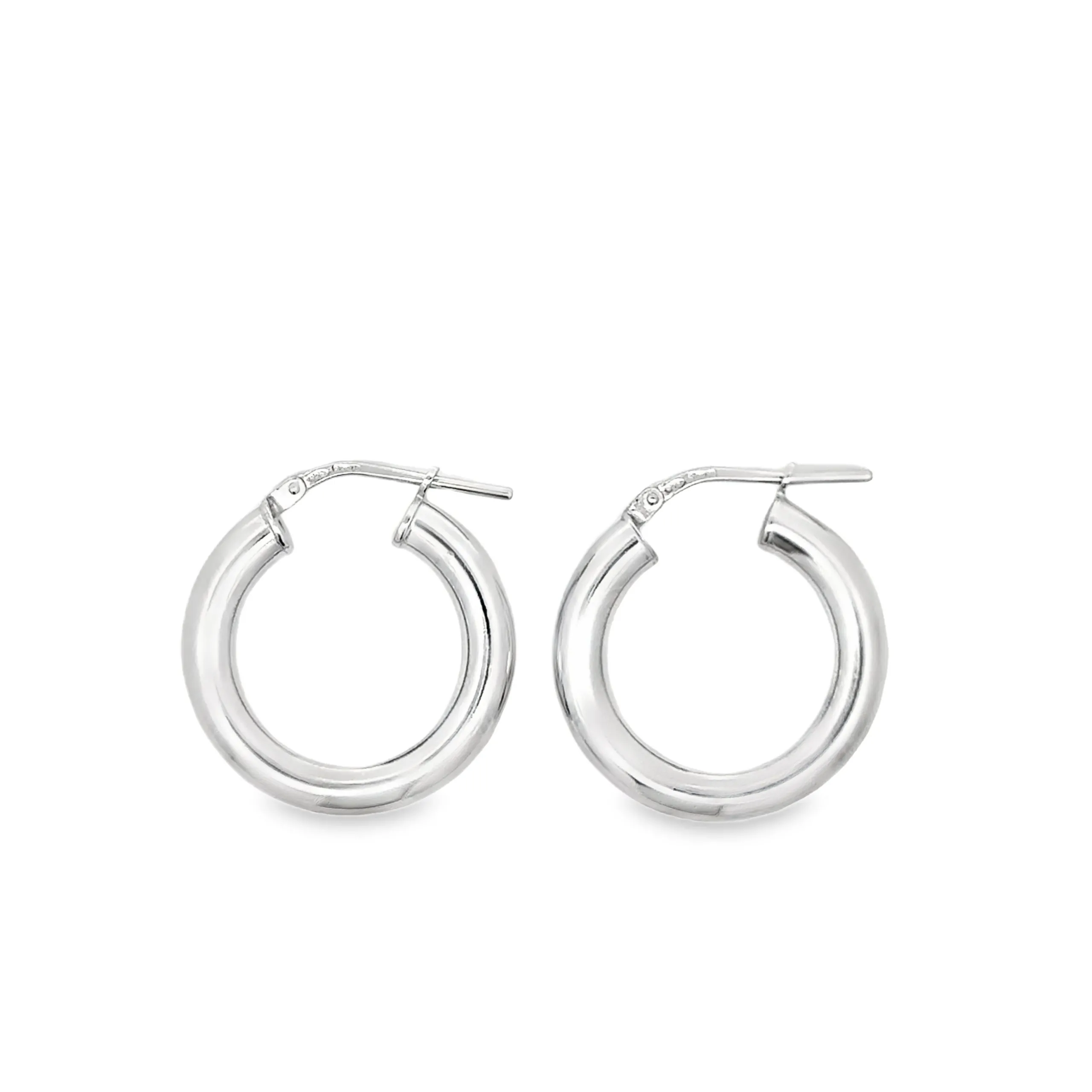 Creola in argento rodiato, diametro 22 mm, spessore 4 mm