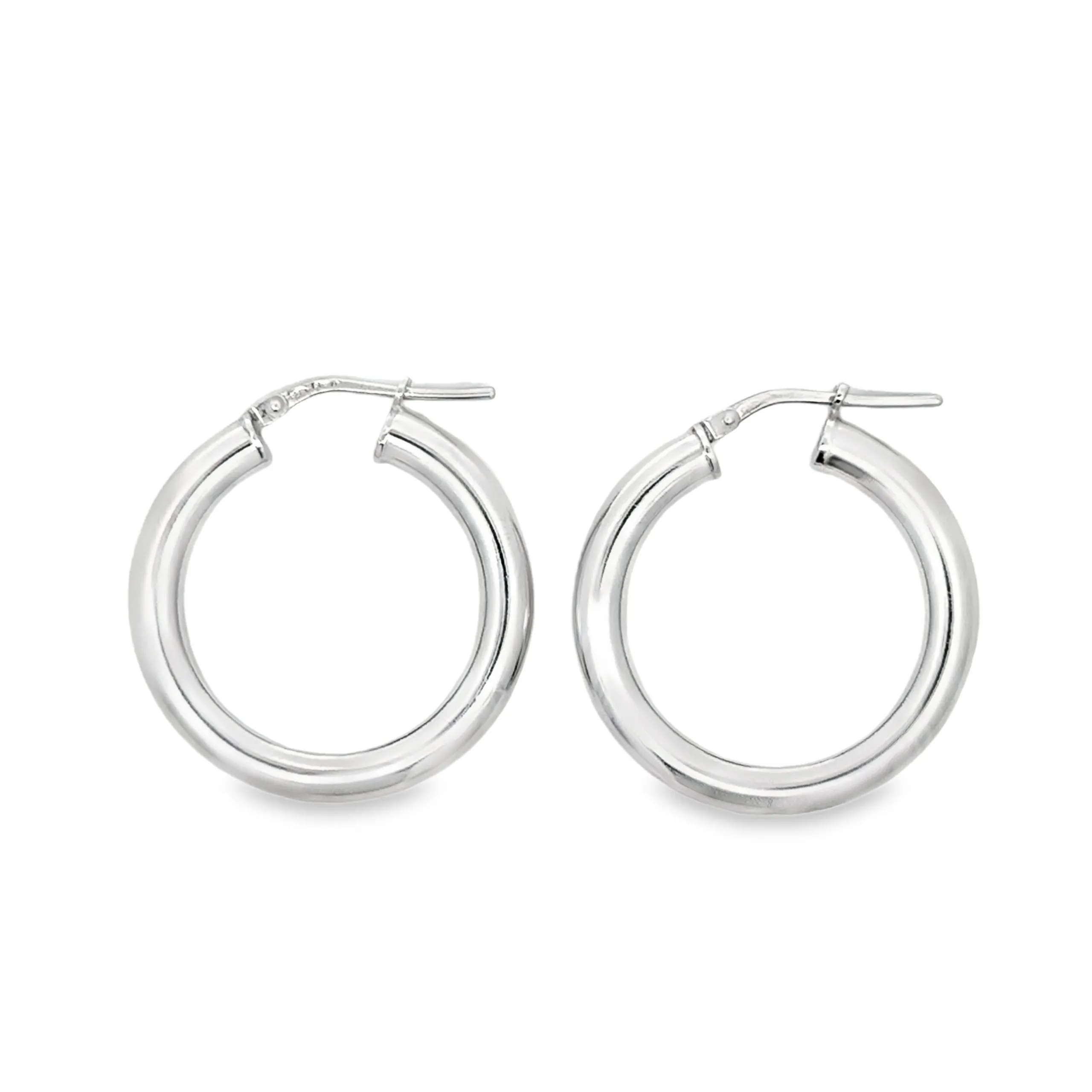 Creola in argento rodiato, diametro 26 mm, spessore 3 mm