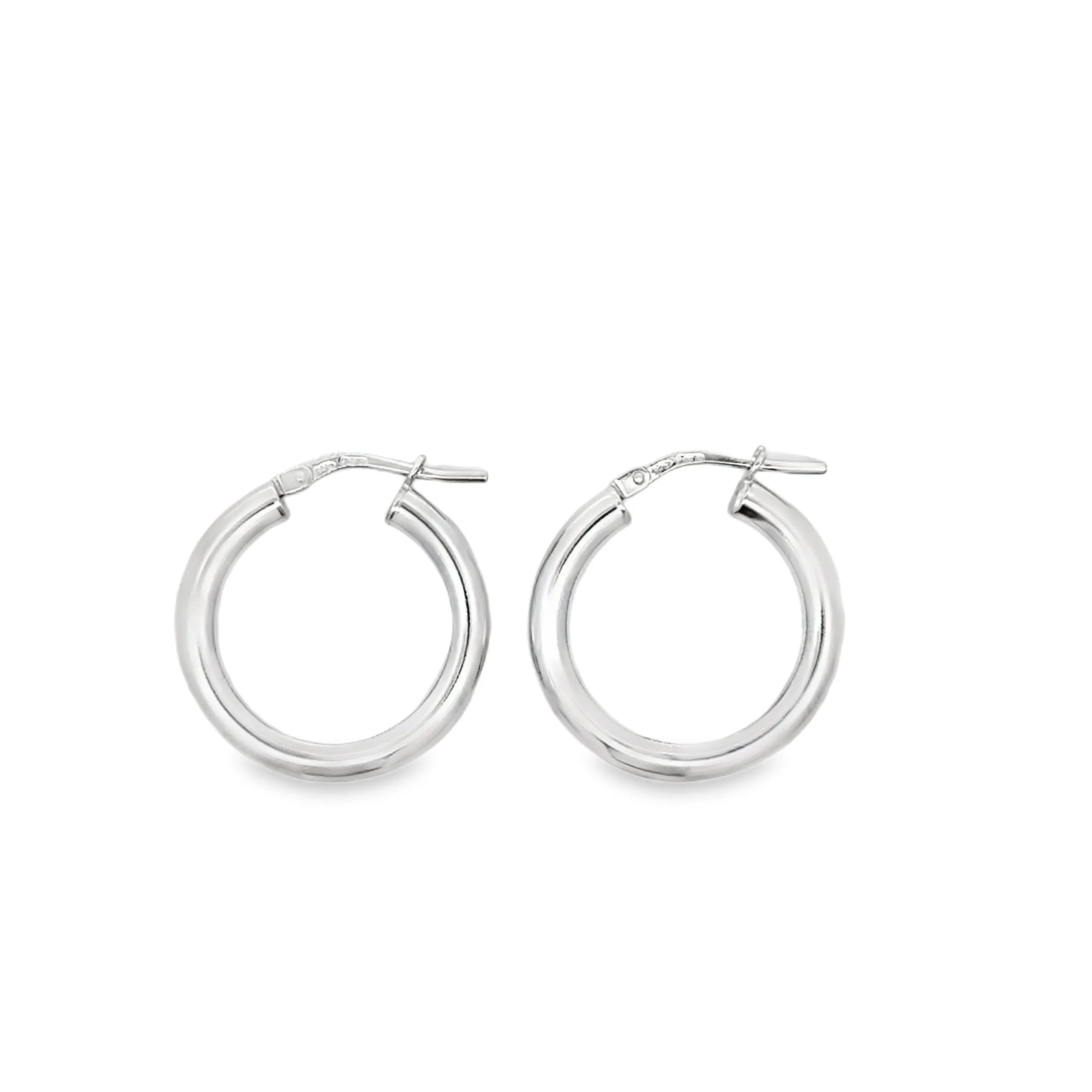 Creola in argento rodiato, diametro 21 mm, spessore 3 mm