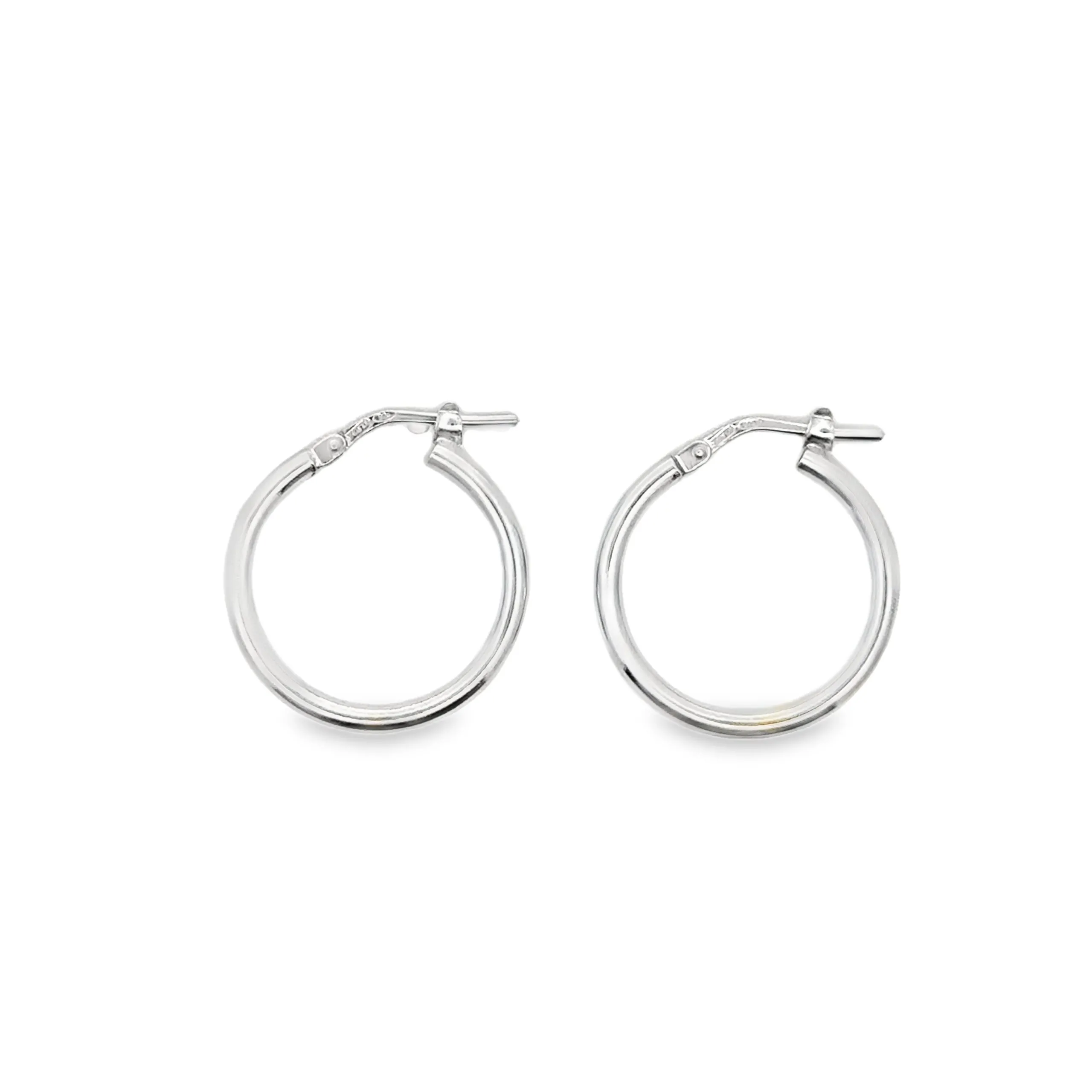 Creola in argento rodiato, diametro 20 mm, spessore 2 mm