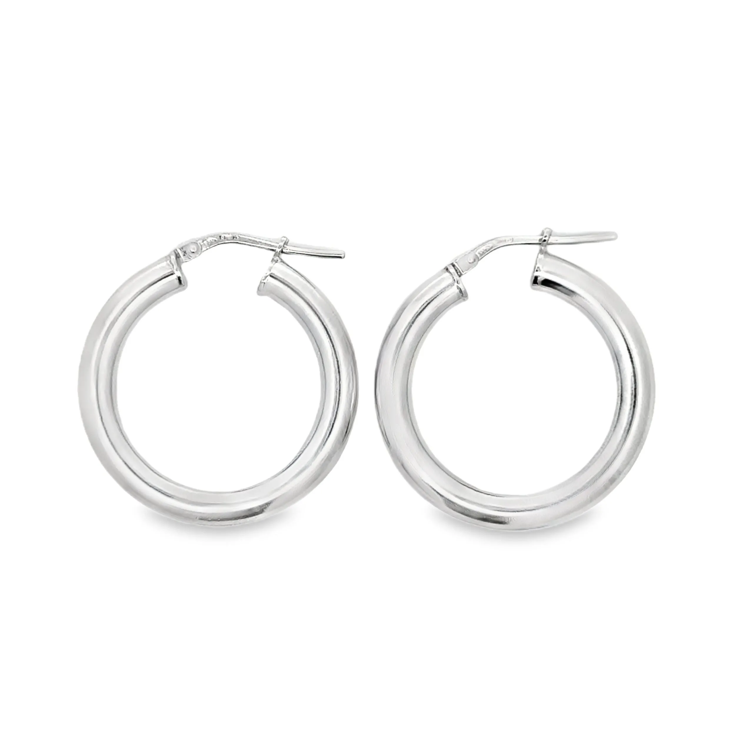 Creola in argento rodiato, diametro 27 mm, spessore 4 mm