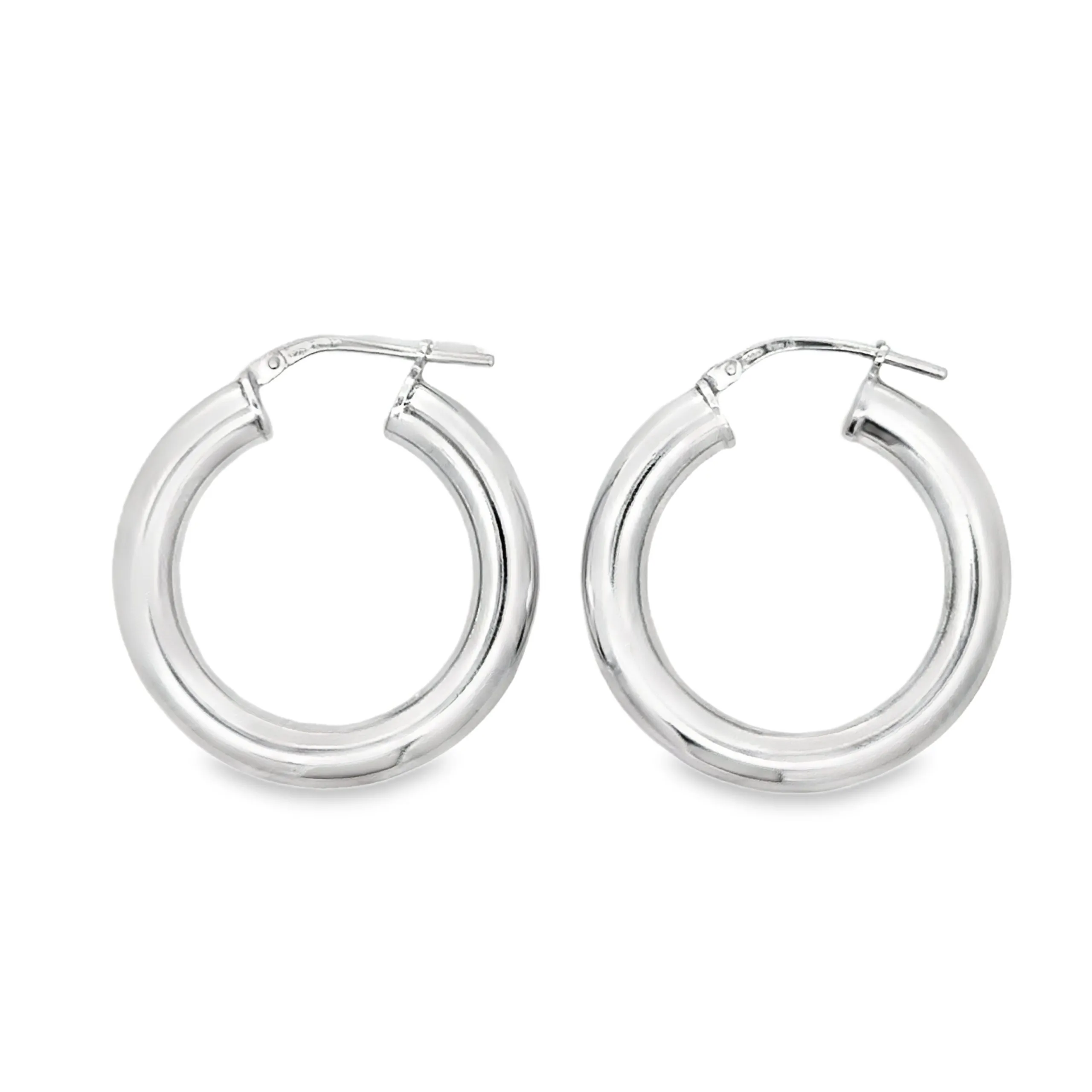 Creola in argento rodiato, diametro 29 mm, spessore 4 mm