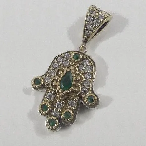 ANHÄNGER HAND DER FATIMA Silber/Bronze