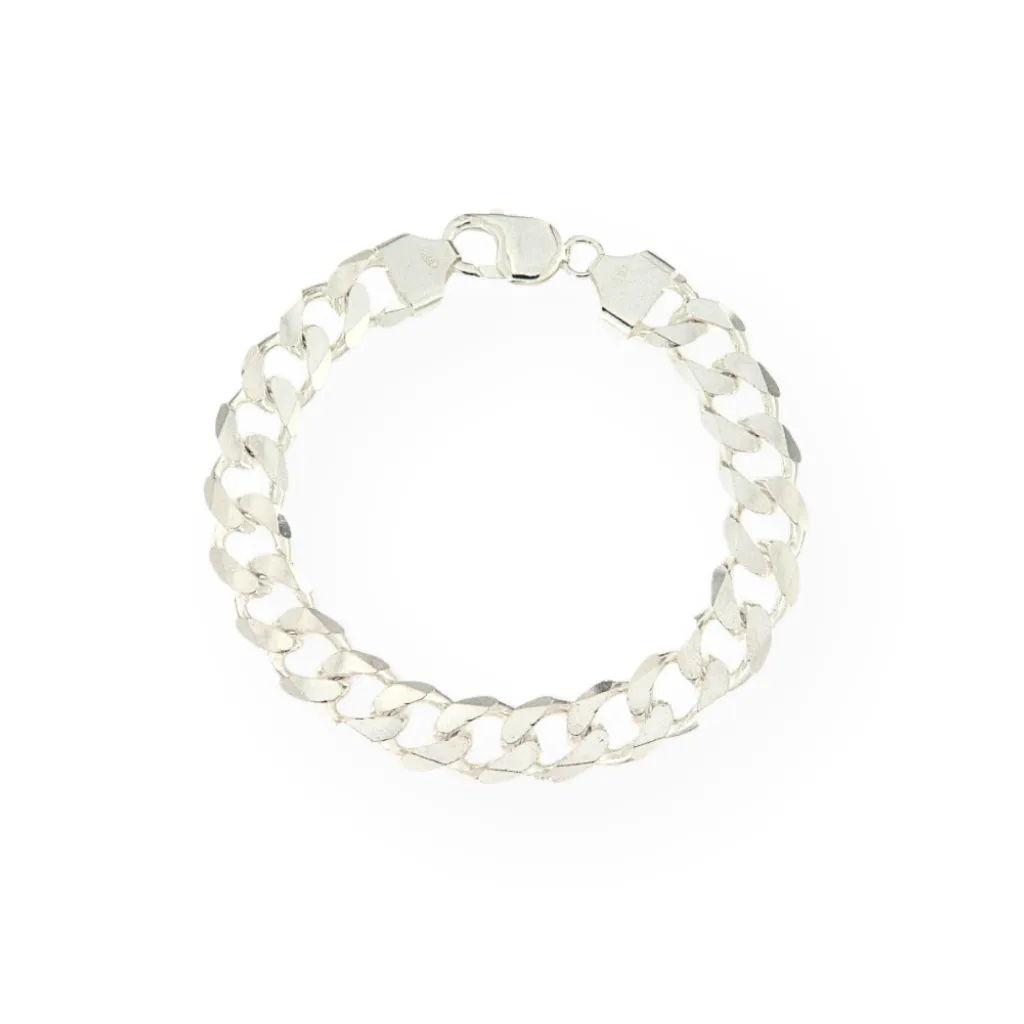 12mm 925 Silver Curb Bracelet