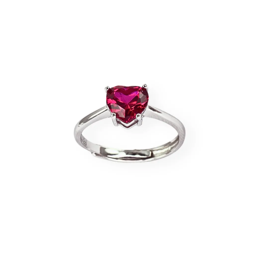 925 Silver Heart Ring – Elegance and Style with Zirconia