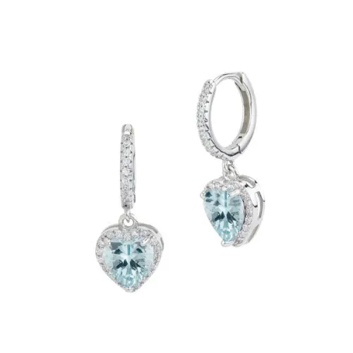 Orecchini a cerchio con cuore pendente Boccadamo