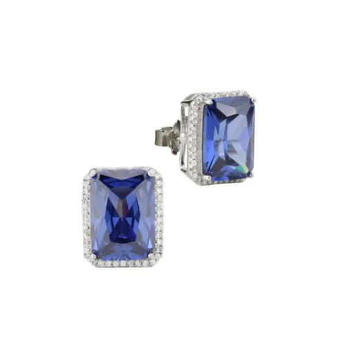 Orecchini a lobo con cristallo tanzanite Boccadamo