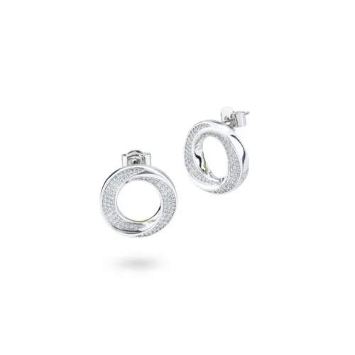 Orecchini al lobo con pavè di zirconi Boccadamo Donna