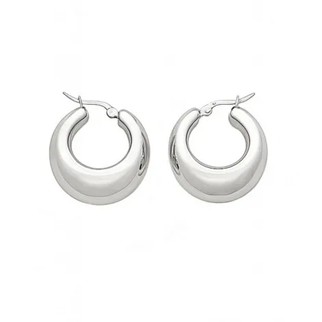 Orecchini Cerchio Argento Bombati