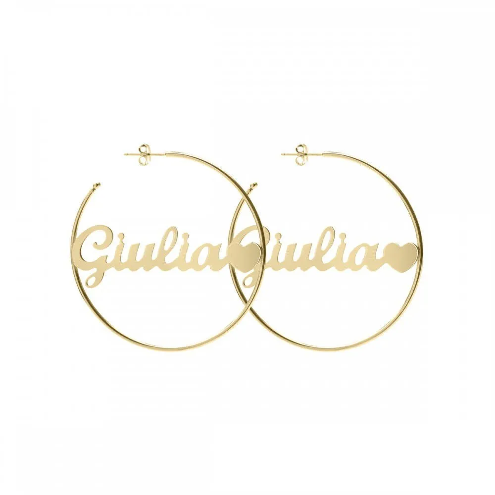 Orecchini Cerchio Con Nome