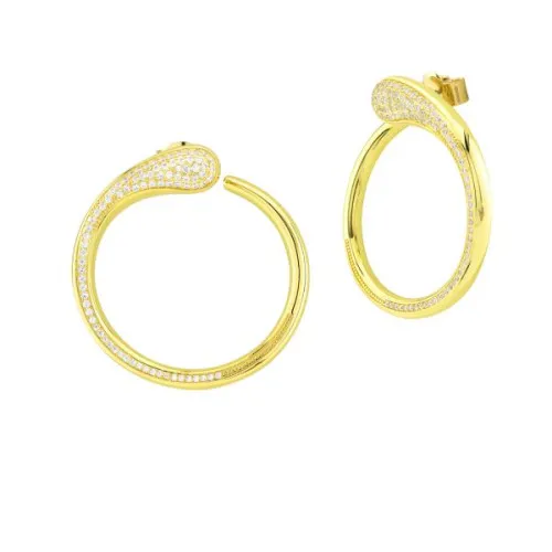 Orecchini contrarié con zirconi Boccadamo