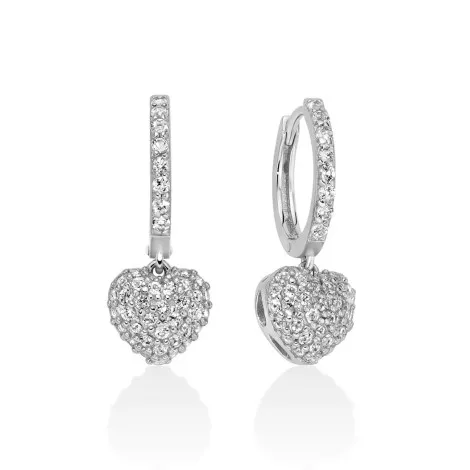 Orecchini Miluna Argento Cuore e Topazi 0,9 ct ERD3111