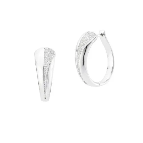 Orecchini ovali con zirconi Boccadamo