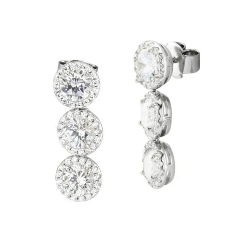 Orecchini pendenti con cristalli bianchi Boccadamo