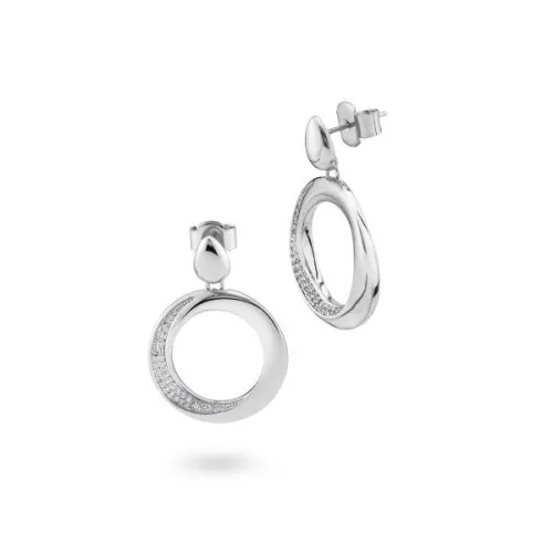 Orecchini pendenti con pavè di zirconi Boccadamo