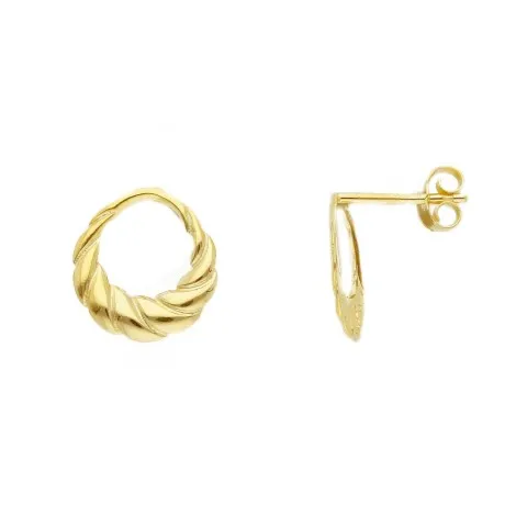 Orecchini Pendenti Semi Cerchi Oro Giallo 9kt
