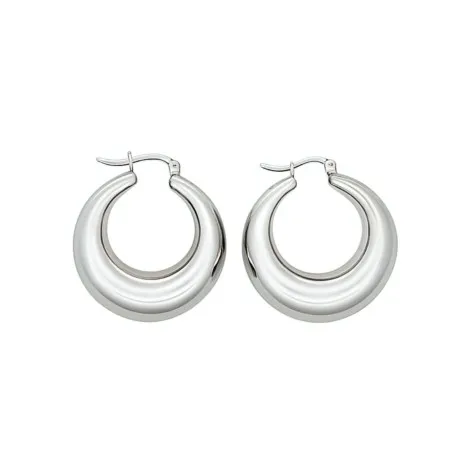Orecchini Tondi Argento Bombati