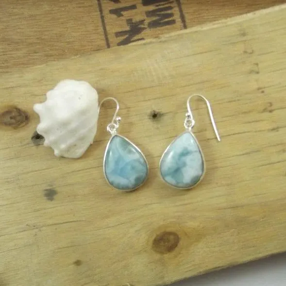 925er Silberohrringe - LARIMAR