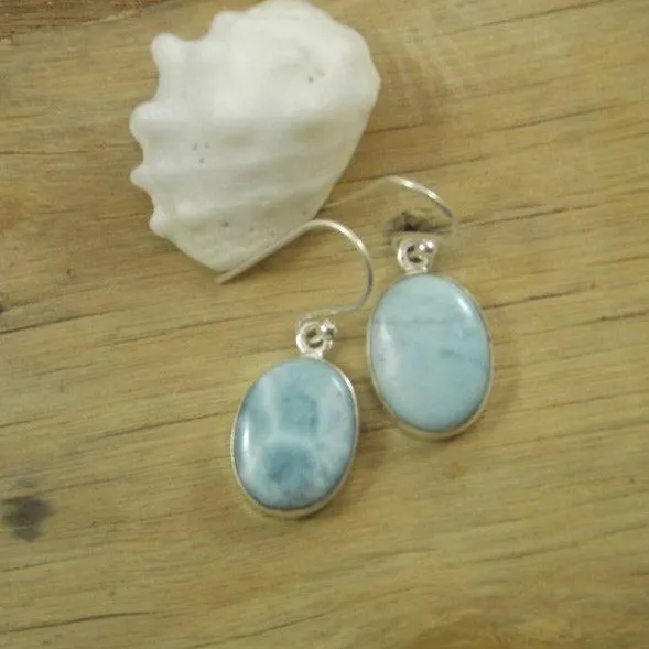 925er Silberohrringe mit Larimar - MURARICHINTALA