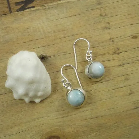 925er Silberohrringe mit Larimar - BADVEL