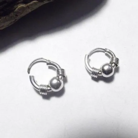 Ethnische Kreisohrringe aus 925er Silber – HOSHIARPUR