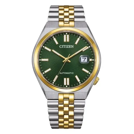 Orologio Citizen Tsuyosa Verde Acciaio Oro Bracciale Jubilee NK0024-54X