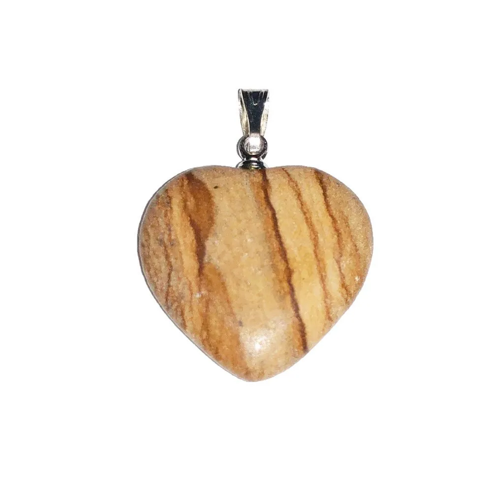 Pendente in diaspro paesaggio – Cuore piccolo