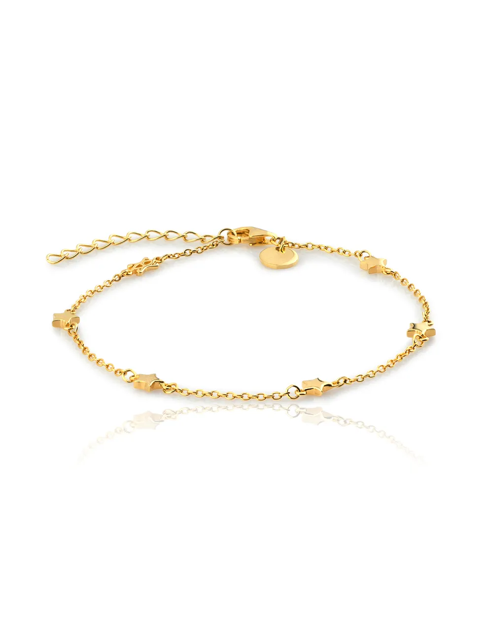 Pulsera estrellas STARS en plata de ley y baño oro 24k