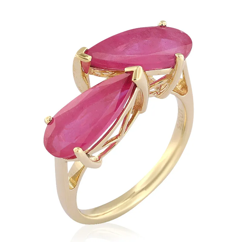 Anello in oro con Zaffiro Rosa del Madagascar (de Melo)