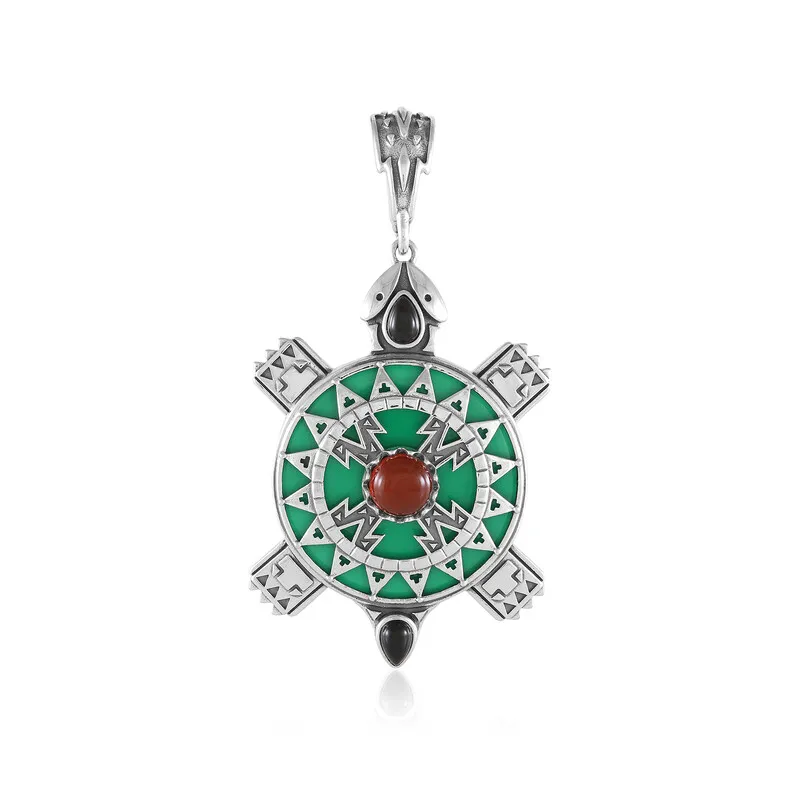 Ciondolo in argento con Onice Verde (Desert Chic)