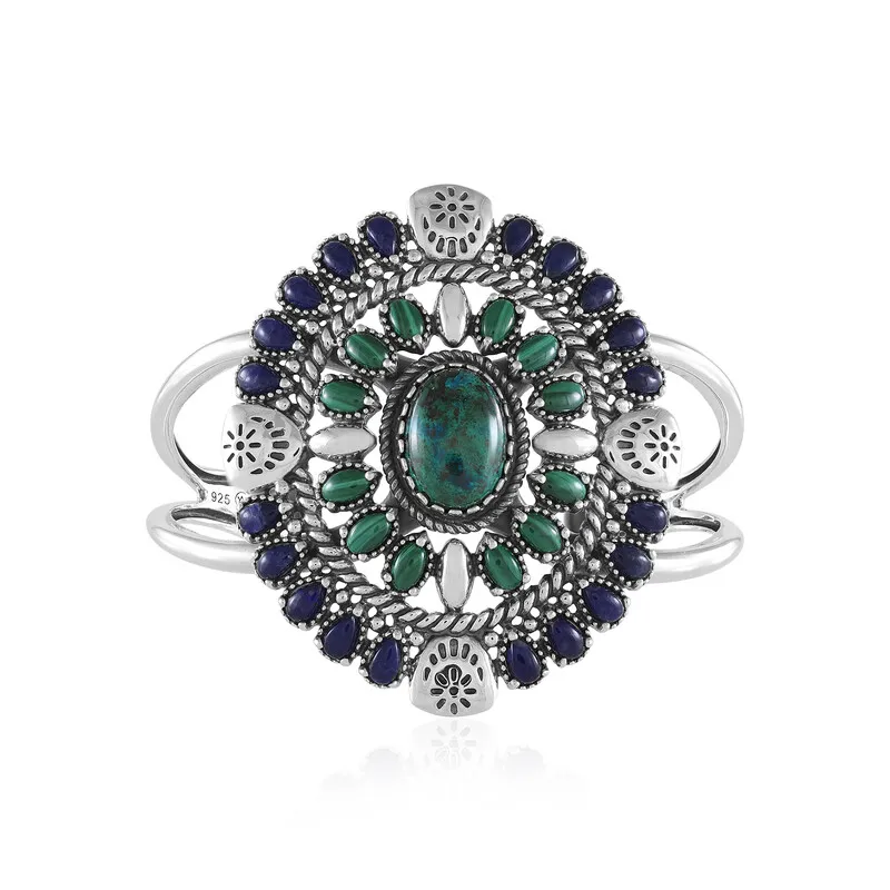 Bracciale in argento con Crisocolla (Desert Chic)