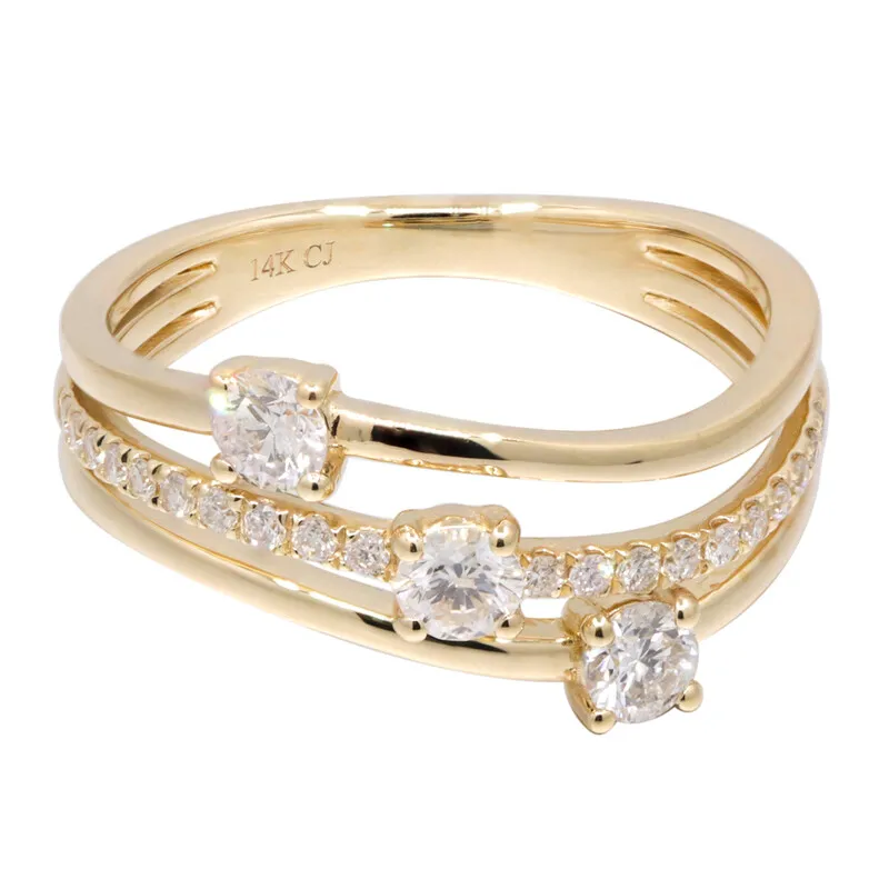 Anello in oro con Diamante SI1 (H) (CIRARI)