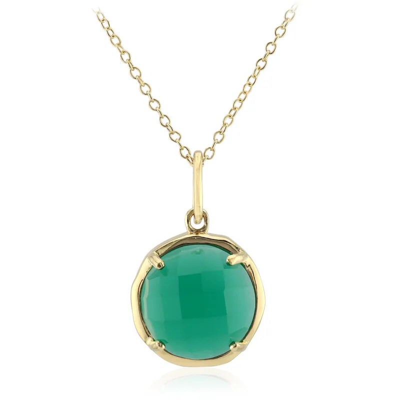 Collana in argento con Onice Verde