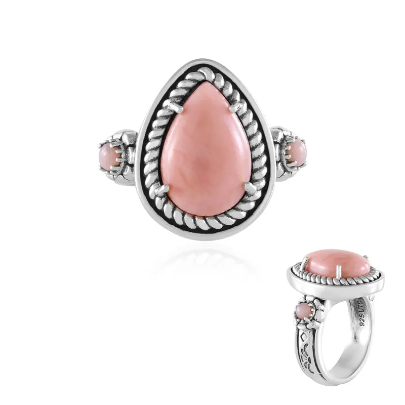 Anello in argento con Opale Rosa (Desert Chic)